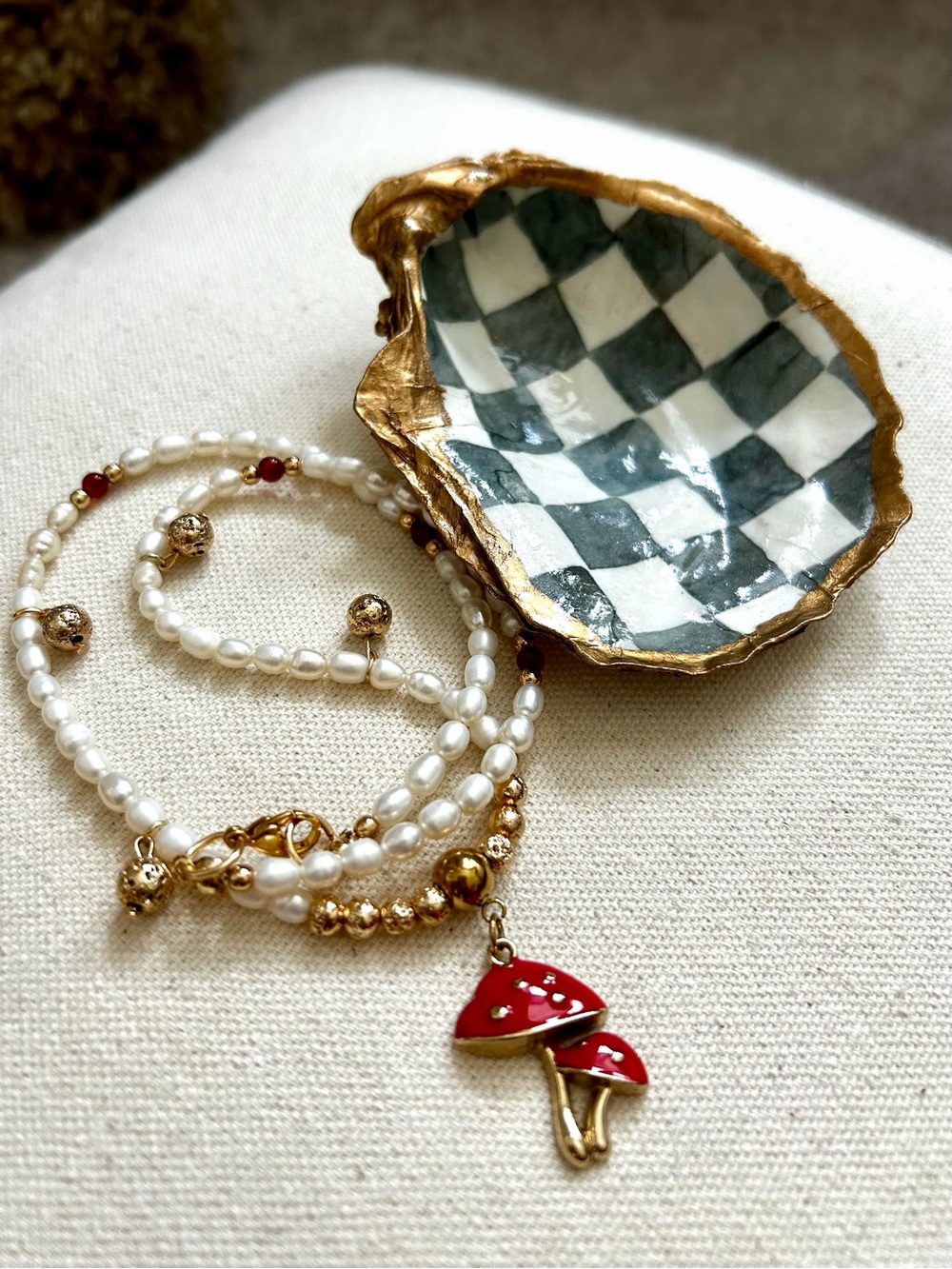 Alice in Wonderland Necklace and Jewelry Dish Set